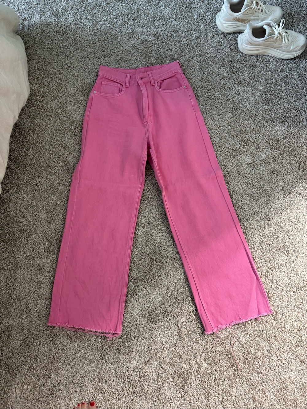 SHEIN Pink Straight-Leg Jeans for Women